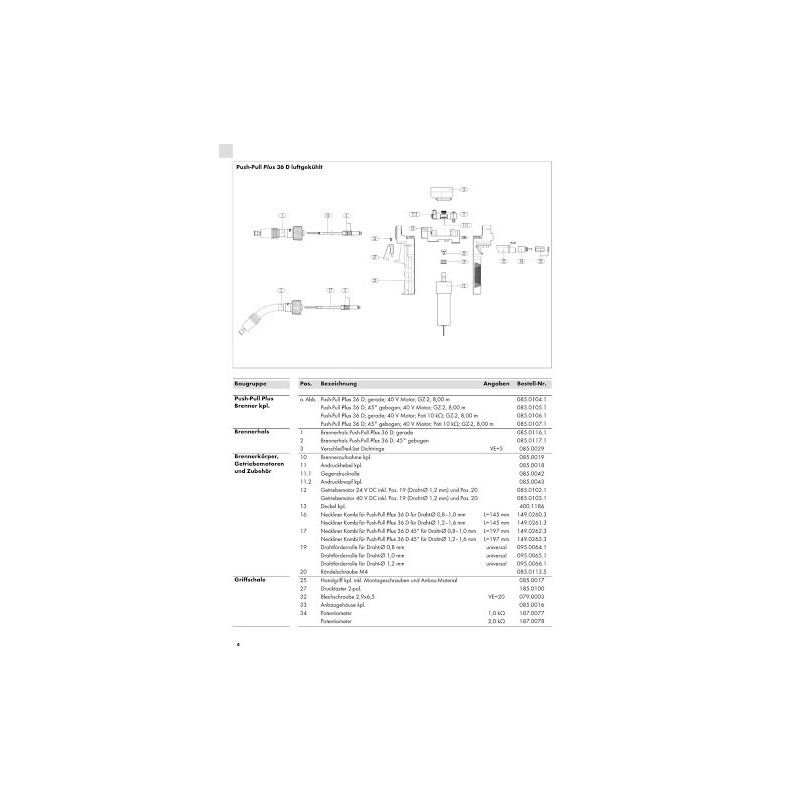 Handgriff kpl. inkl. Montageschrauben und Anbau-Material - 085.0017 - Handgriff kpl. inkl. Montageschrauben und Anbau-Material P