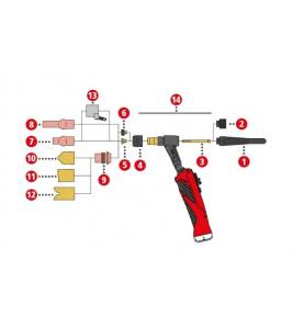 Fronius Gasdüse zum Punktieren ø22/25,5x33 für TTB 220A / TTB 400 / TTG 2200A / TTW 4000A - 42,0001,1410 - 42,0001,1410 -  - 900