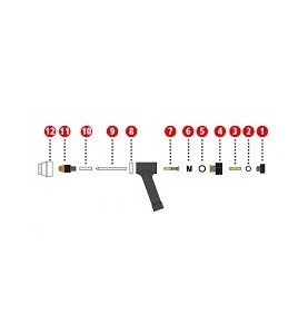 Spannhülse ø1,0 mm Ms ø3x14,3 mm für Plasmabrenner PWT 500 - Fronius (1 Stück) 42,0001,3721 - 42,0001,3721 -  - 9007946833748 - 