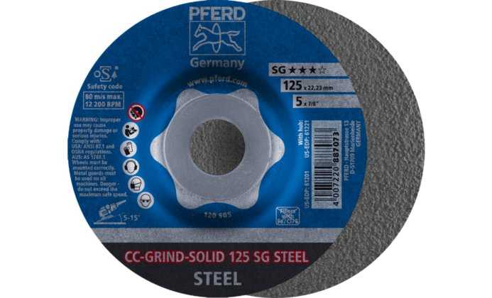 SCHRUPPSCHEIBE CC-GRIND-SOLID 125 SG STEEL (1 Stück)