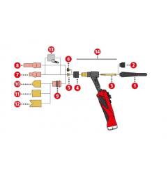 Spannhülse 2,4 mm / ø6,2x59 Fronius TTG2200A / TTW4000A - 42,0001,0699