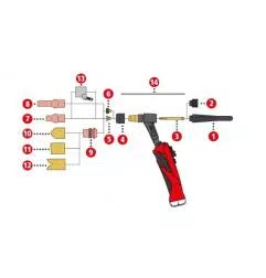 Spannhülse 2,4 mm / ø6,2x59 Fronius TTG2200A / TTW4000A - 42,0001,0699