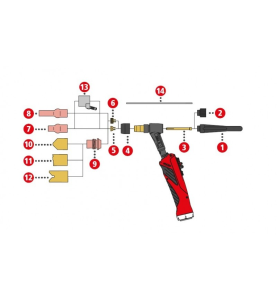 Fronius Gaslinse 1,0mm / ø19x50 für TTG2200P / TTG2200P-M / TTW4000P / TTW4000P-M (44,0350,1595) - 44,0350,1595 -  - 90079464868