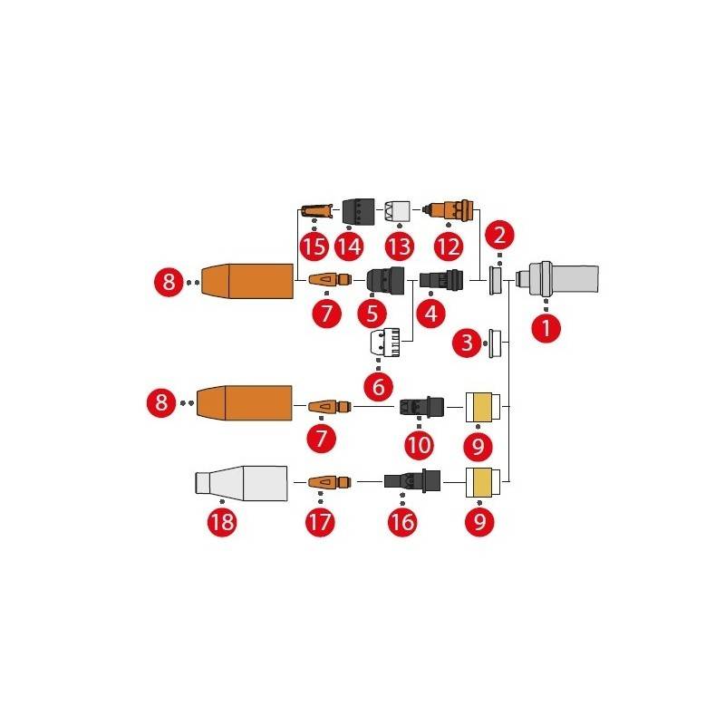 Isolierhülse ø14 / ø20,7x21 komplett, MTG 320i / MTB 320i G ML / MTB 320i (1 Stück od. 5erPack) - 44,0350,3880,5