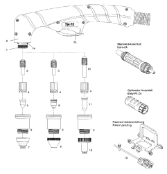 Platec Plasma-Düse kurz und lang für TH­70 / ST­70 / PV80 - 20-­50A - 70 A - 20-­50A lang - 70 A Lang - 128.5045x - Platec Plasm