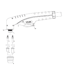 PlaTec PT20C – Handbrennerkopf PT20C. 70° - 140.152 - passend für Telwin ® Plasma 34 Kompressor® / Plasma 54 Kompressor® / Plasm