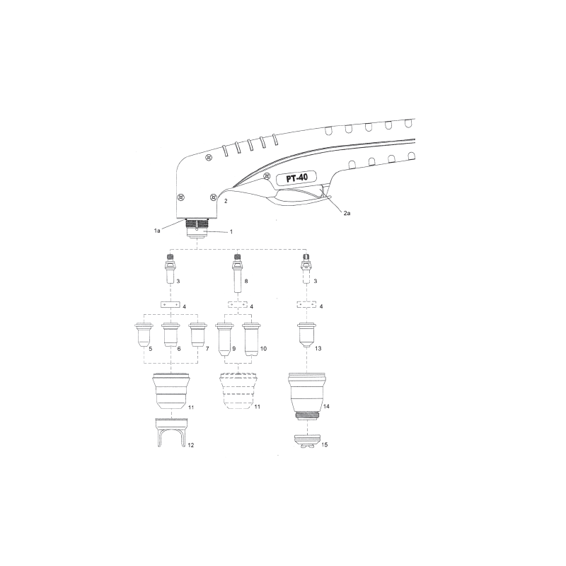 PlaTec PT40C – Abstandsstück mit 2 Spitzen (nur für Pos. 5 und 7)