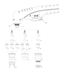 PlaTec PT40C – Abstandsstück mit 2 Spitzen (nur für Pos. 5 und 7) - 140.772 - passend für PlaTec PT40C (Abb. 12) Platec 11,16 € 