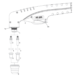 Handbrennerkopf PT25C. 70° Cea® / Helvi® / Sincosald® / WTL® / Flama® / Cemont® - 140.1525 - passend für PT25C Cea® / Helvi® / S