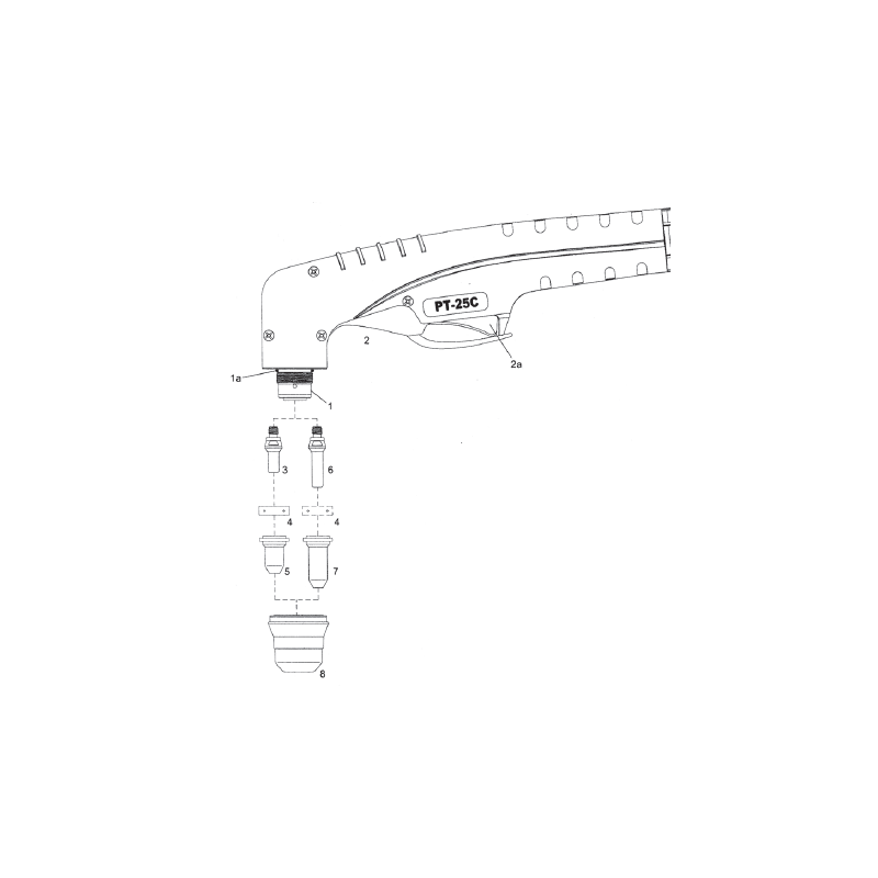 Handbrennerkopf PT25C. 70° Cea® / Helvi® / Sincosald® / WTL® / Flama® / Cemont®