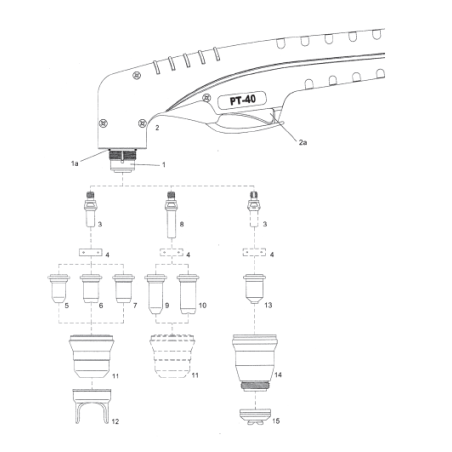 Schneiddüse 0.90 mm (30-40A). flach - PT40 / PT60 Cea® / Helvi® / Sincosald® / WTL® / Flama® / Cemont® - 140.5048 - passend für 