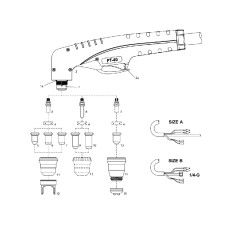 Plasma Handschneidbrenner PT-40, 6 m Anschluss B mit Koaxial Kabel, passend für Cea®/Helvi®/Sincosald®/WTL®/Flama®/Cemont® - 140