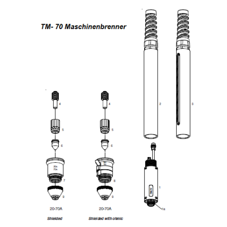 Platec Maschinenbrennerkopf STM-50/70 - 128.1745 - 128.1745 - PlaTec Maschinenbrennerkopf ohne Griffschale (Abb. 1) Platec 216,1