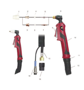 Plasmadüse  Ø 0.96-. 038. 30A. 6 Loch FÜR PT31 / 31 XL® - ESAB ® (LTec) ® - (19682) - Nachbau - 211.5131 - passend für ESAB LTec