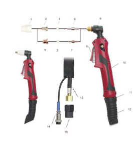 Plasmadüse  Ø 1.35-. 053. 50A. 6 Loch FÜR PT31 / 31 XL® - ESAB ® (LTec) ® - (20079) - Nachbau - 211.5132 - passend für ESAB LTec