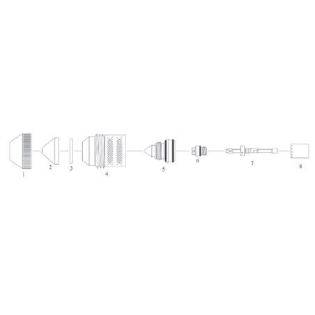 Plasmadüse ø2.0 mm - 200A für PT36® - ESAB ® (LTec) ® - (0558006020) - Nachbau - 213.5020 - passend für ESAB LTec Plasmaschneidb