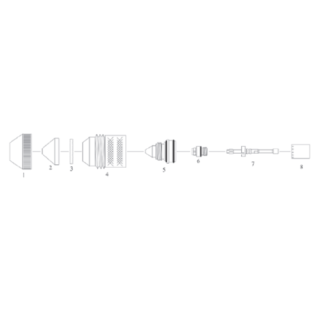 Elektrodenhalter für PT36® (0558003924) Nachbau - 213.8536 - passend für ESAB LTec Plasmaschneidbrenner PT36 (Abb. 7) Platec 127