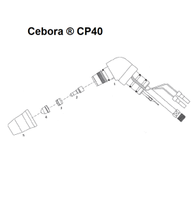 Handbrennerkopf CP40 für Cebora® CP40 - (1359) Nachbau105.1502Platec197,29 €