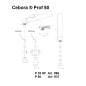 Handbrennerkopf P50. ø24 und ø28 (abnehmbarer Adapter) für Cebora® Prof50 - (1352) Nachbau