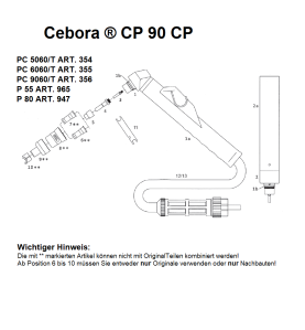 Kreisschneideset P35/50 für kurze Elektrode + Düse für Cebora® Prof50 - (5.710.121) Nachbau - 101.9800 -  -  - 116,35 € - 