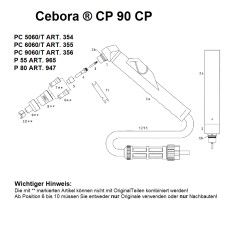 Schutzkappe lange Düsen für Cebora® Prof70 - CB90/91 - Nachbau
