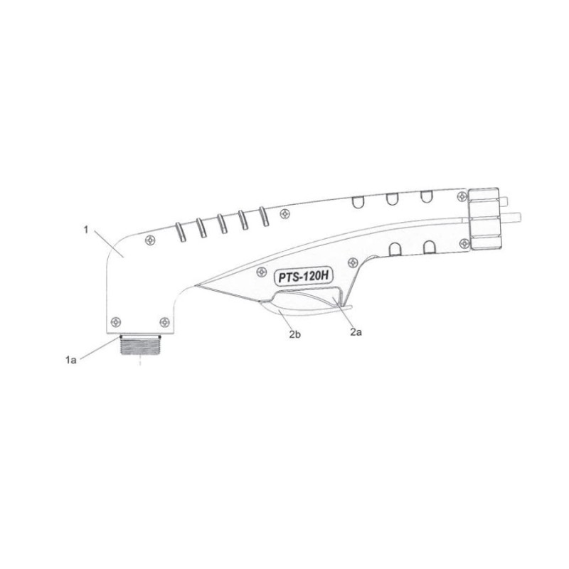 Plasma-Handbrennerkopf Easy Fit PTS-120H mit Griff und Verschleißteilen 100A