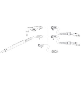 Plasma Handbrenner PTS-120H - 7.5m (25 ft) Anschluß Powermax 1650 - 124.0161 - passend für Hypertherm Powermax 1650 (Pos. 1) Pla