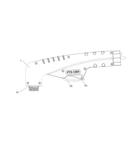 Maschinenbrenner PTS120M  - 7.5m (25 ft) Anschluß Powermax 1650 - 124.0561 - passend für Hypertherm Powermax 1650 (Pos. 1) Plate