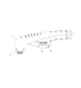 Plasma Handbrenner PTS-120H - 7.5m (25 ft) Anschluß Powermax 1250 - 124.016 - passend für Hypertherm Powermax 1000/1250 (Pos. 1+