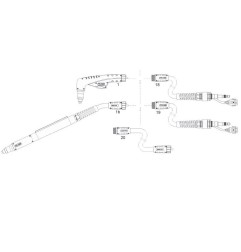 Maschinenbrenner PTS120M  - 7.5m (25 ft) Anschluß Powermax 1000/1250 - 124.056 - passend für Hypertherm Powermax 1000/1250 (Pos.