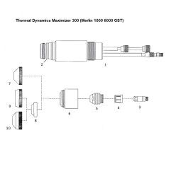 Elektrode Air 50-225A - Thermal Dynamics Maximizer 300 für Merlin 1000 - 6000 GST - (20-1018) - Nachbau - 20-1018A -  - 12,63 € 
