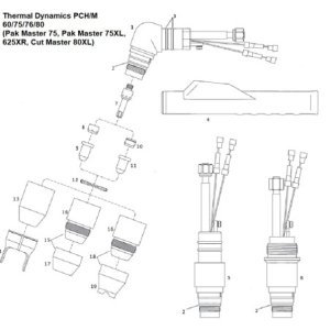 Elektrode. long life - Thermal Dynamics - Pak Master Cut Master - PCH 60/75/76/80 - (8-7502) Nachbau