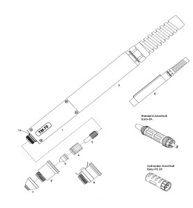 Platec Plasma-Düse kurz und lang für TH­70 / ST­70 / PV80 - 20-­50A - 70 A - 20-­50A lang - 70 A Lang - 128.5045x -  -  - 3,62 €