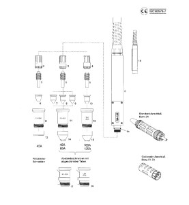 Elektrode 45-125A. TH-125 für CEA Plasma Shark 105 - Nachbau - 129.2086-1 - passend für Cea Plasma Shark 105, GYS Plasmabrenner 