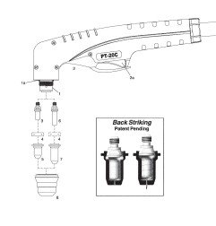 Handbrennerkopf PT20C. 70° - Cea® / Helvi® / Sincosald® / WTL® / Flama® / Cemont® - 140.1520 - passend PT20C für Cea® / Helvi® /