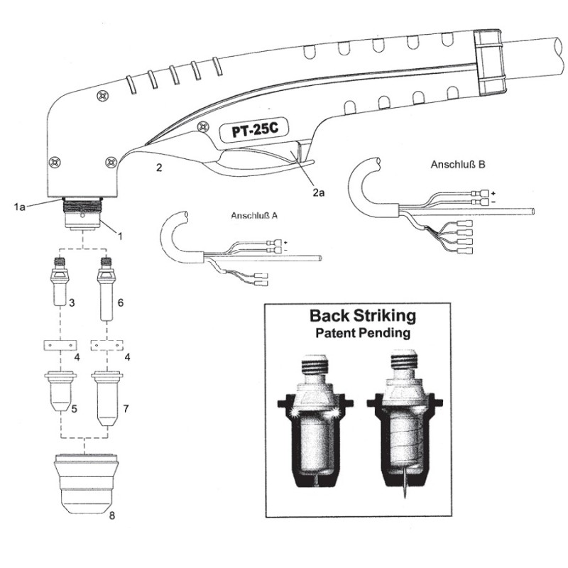 Düsenhalter 4-Loch - PT25C. Cea® / Helvi® / Sincosald® / WTL® / Flama® / Cemont® - Nachbau