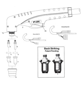 Düsenhalter 4-Loch - PT25C. Cea® / Helvi® / Sincosald® / WTL® / Flama® / Cemont® - Nachbau - 140.7045 - passend für PT25C Cea® /