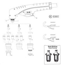 Schutzkappe. Hand. PT40C / PT60. Cea® / Helvi® / Sincosald® / WTL® / Flama® / Cemont® - 169.7790 - passend für PT40C / PT60 - Ce