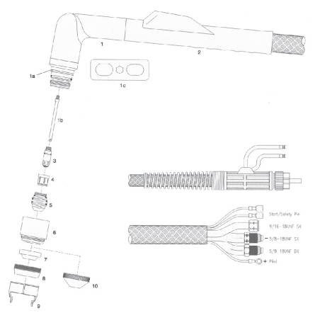 Endkappe. keramik - Jäckle JHP 250 - 900.199.032 - 20-80023 - passend für Jäckle JHP 250 und Thermal Dynamics ® Merlin 1000-6000