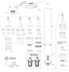 Handbrennerkopf PT60. 70° - Cea® / Helvi® / Sincosald® / WTL® / Flama® / Cemont® - 140.1560 - passend für PT60 - Cea® / Helvi® /