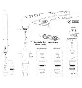 Handbrennerkopf PT80. 70° - Cea® / Helvi® / Sincosald® / WTL® / Flama® / Cemont® - 140.1580 -  -  - 175,75 € - 