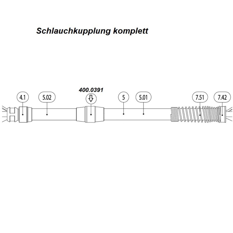 Binzel - Schlauch Kupplung komplett-Set für TIG Welding Torch, 18/20 / ABIPLAS WELD 100 W