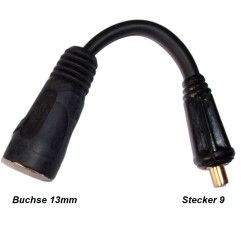 Schweißkabelkupplung Adapter Stecker 9mm auf Buchse 13mm mit Schweißkabel 25qmm - 511.0305ad -  -  - 22,15 € - 