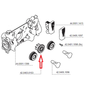 Fronius Antriebszahnrad isoliert für 4-Rollenantrieb (TransSteel 2500, 2700, 3000, 3500, 5000), (TPS 270i, 320i, 400i, 500i) - 4