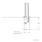 Universal-Tischplattenklemme - Schienengröße "F" - Öffnung 305mm - Ausladung 120mm - UF12NC