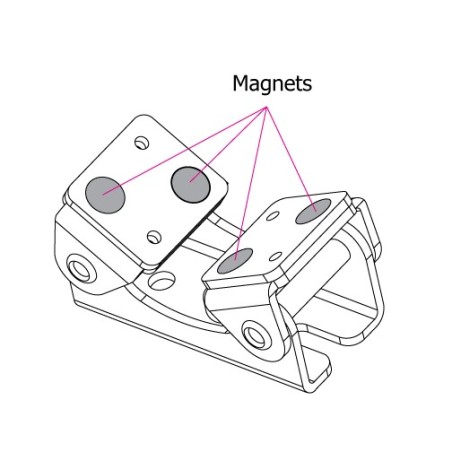 Magnetische V-Pads - für Klemmen Stronghandtools   --Variante--Magnetische V-Pads - M10  - UM, UP Series - XNV2