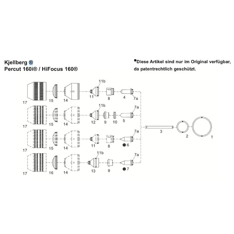 Kjellberg Gasführung - Z111 - Vespel - HiFocus 160® / Percut160i® - Ref.Nr. 11.835.321.153