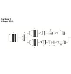 Kjellberg Elektrode Air/Luft - M001 - HiFocus 80i® - Ref.Nr. 11.845.421.300 - 402.2214 - passend für Kjellberg ®HiFocus 80i (Abb