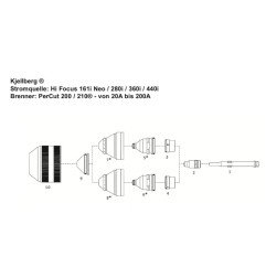 Kjellberg Schutzkappe G501 - PerCut 200 / 210® - Ref.Nr. 11.848.201.081 - 403.7307 - passend für Kjellberg ® Stromquelle: Hi Foc