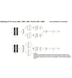 Kjellberg Kühlrohr G901Y - 20-200A - Ref.Nr. 11.848.201.142 - 403.83 - passend für Kjellberg ® Stromquelle: Hi Focus 161i Neo / 